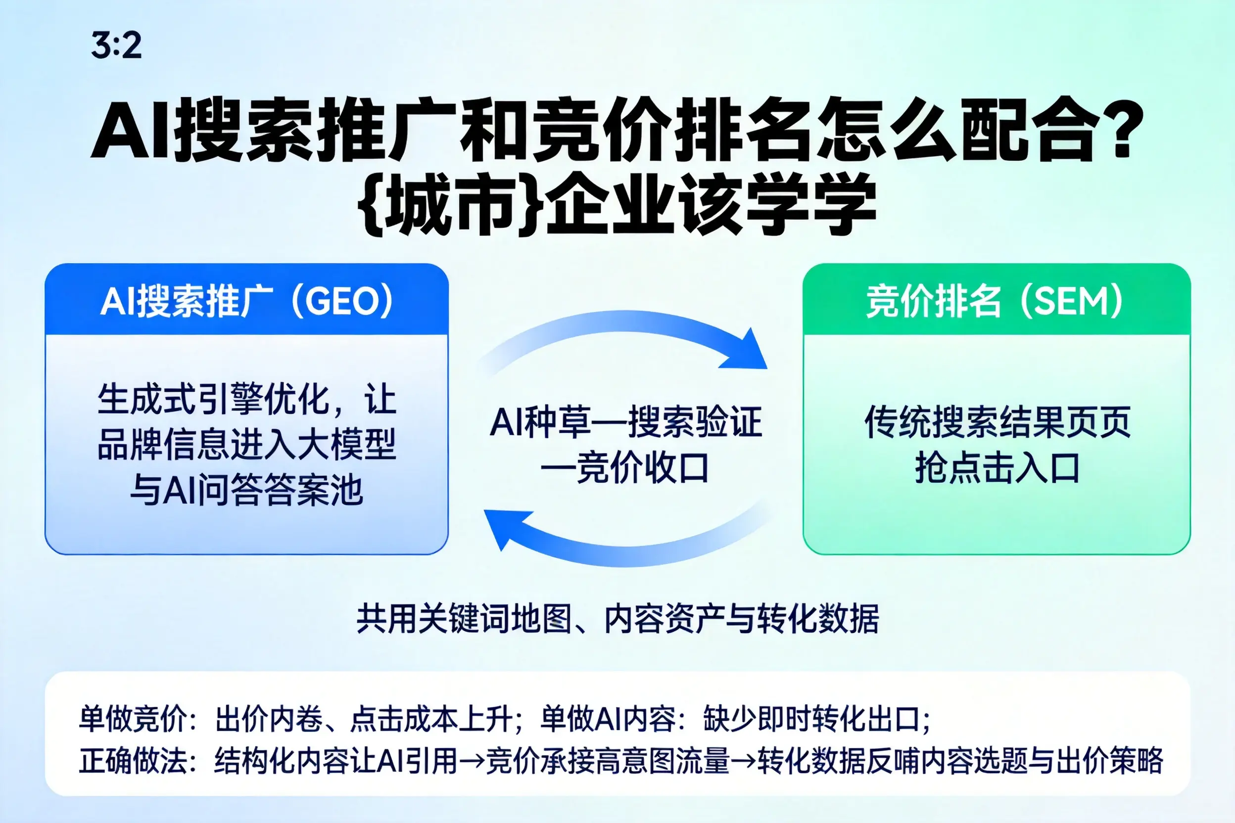 AI搜索推广和竞价排名怎么配合?遂宁企业该学学